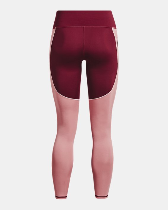 Women's UA RUSH™ ColdGear® No-Slip Waistband Full-Length Leggings, Red, pdpMainDesktop image number 6